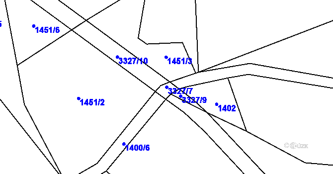Parcela st. 3327/7 v KÚ Roprachtice, Katastrální mapa
