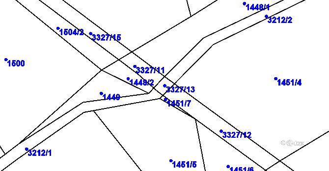 Parcela st. 3327/13 v KÚ Roprachtice, Katastrální mapa