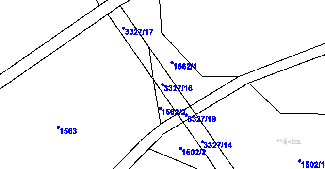 Parcela st. 3327/16 v KÚ Roprachtice, Katastrální mapa