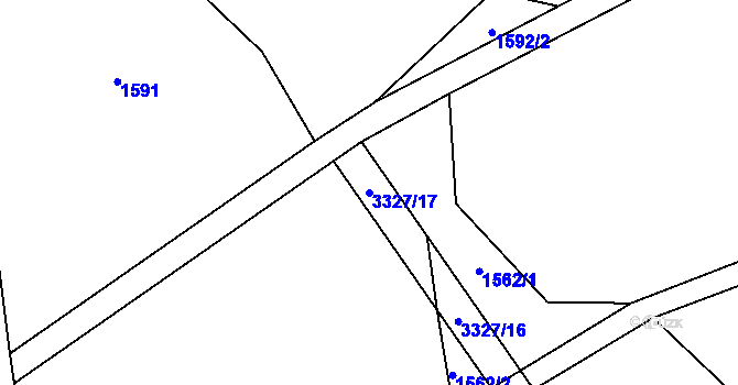 Parcela st. 3327/17 v KÚ Roprachtice, Katastrální mapa