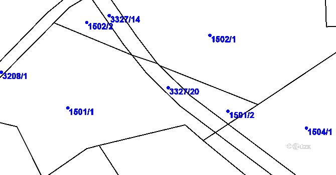 Parcela st. 3327/20 v KÚ Roprachtice, Katastrální mapa
