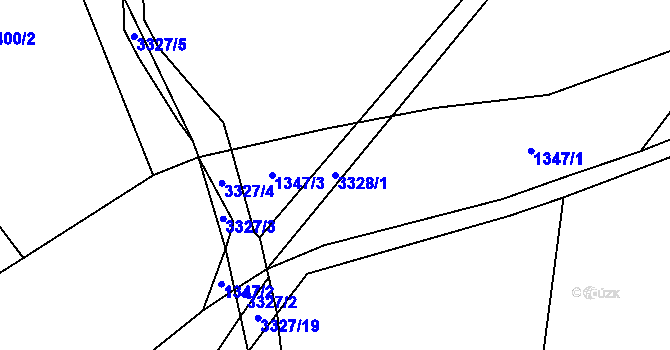 Parcela st. 3328/1 v KÚ Roprachtice, Katastrální mapa
