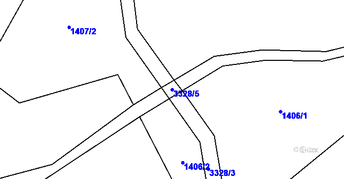 Parcela st. 3328/5 v KÚ Roprachtice, Katastrální mapa