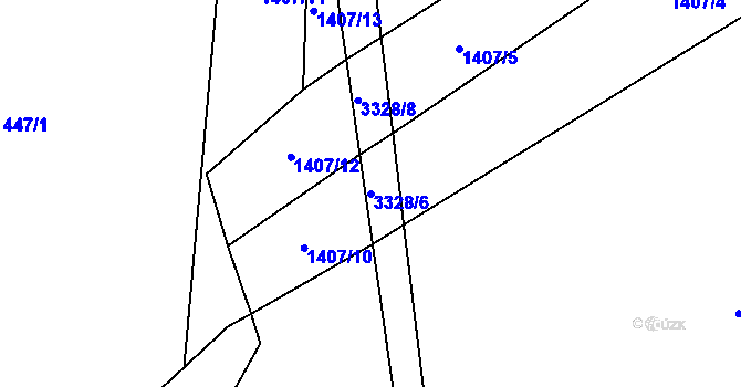 Parcela st. 3328/6 v KÚ Roprachtice, Katastrální mapa