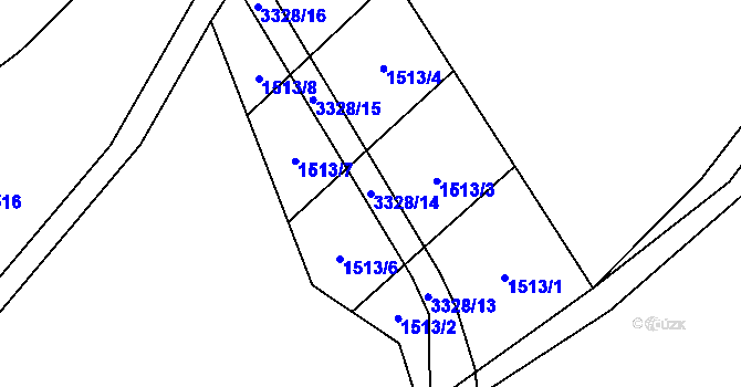 Parcela st. 3328/14 v KÚ Roprachtice, Katastrální mapa