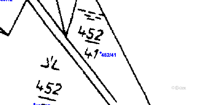 Parcela st. 452/41 v KÚ Roseč, Katastrální mapa