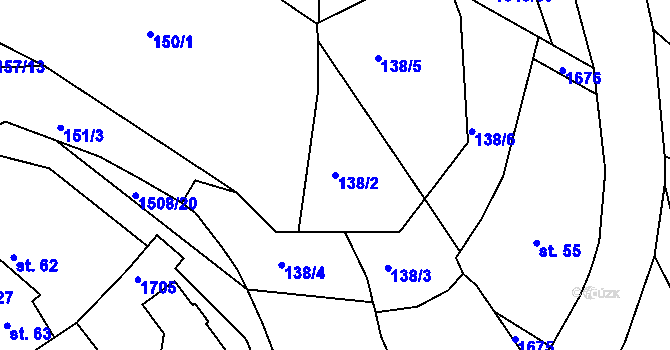 Parcela st. 138/2 v KÚ Rosice u Chrasti, Katastrální mapa