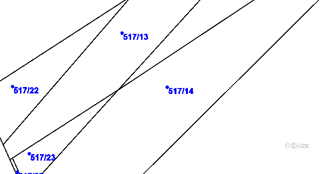 Parcela st. 517/14 v KÚ Rosice u Chrasti, Katastrální mapa