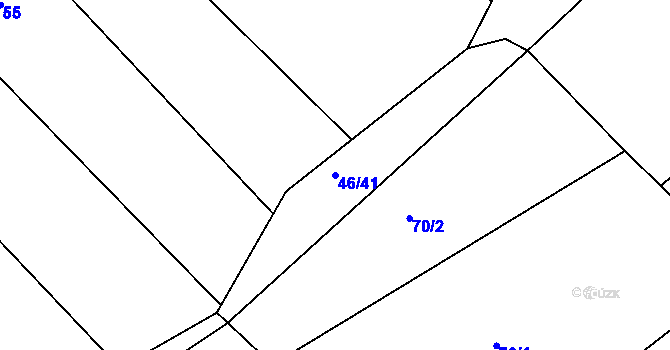 Parcela st. 46/41 v KÚ Rosice u Chrasti, Katastrální mapa
