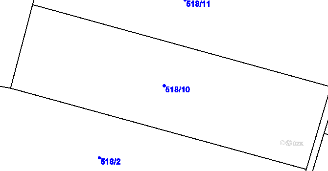 Parcela st. 518/10 v KÚ Rosice u Chrasti, Katastrální mapa