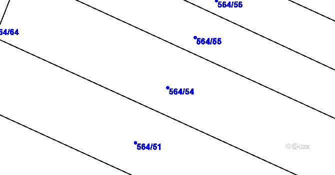 Parcela st. 564/54 v KÚ Rosice u Chrasti, Katastrální mapa