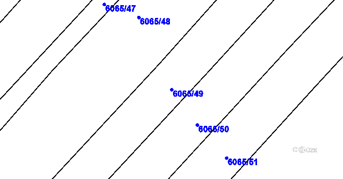 Parcela st. 6065/49 v KÚ Rosice u Brna, Katastrální mapa