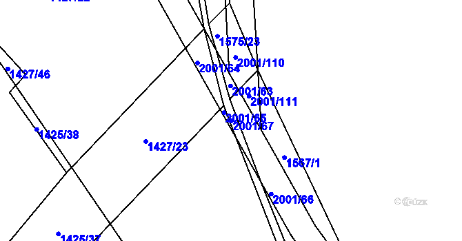 Parcela st. 2001/67 v KÚ Rosovice, Katastrální mapa