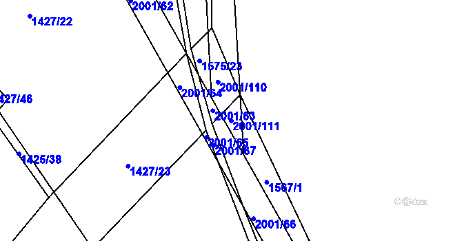Parcela st. 2001/111 v KÚ Rosovice, Katastrální mapa