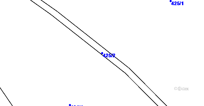 Parcela st. 425/2 v KÚ Ústí u Staré Paky, Katastrální mapa