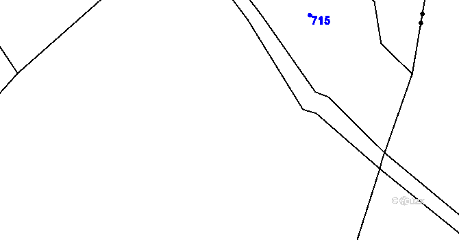 Parcela st. 672/3 v KÚ Ústí u Staré Paky, Katastrální mapa