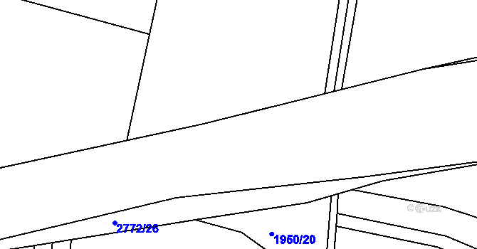 Parcela st. 2772/24 v KÚ Roštín, Katastrální mapa