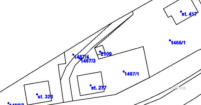 Parcela st. 794 v KÚ Rotava, Katastrální mapa