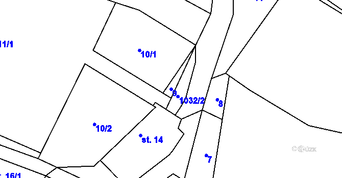 Parcela st. 9 v KÚ Roučkovice, Katastrální mapa