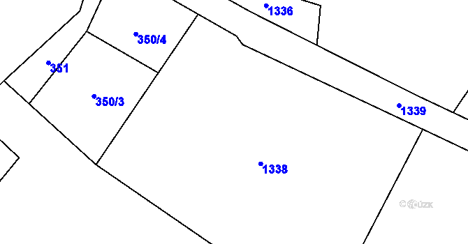 Parcela st. 325/10 v KÚ Roučkovice, Katastrální mapa