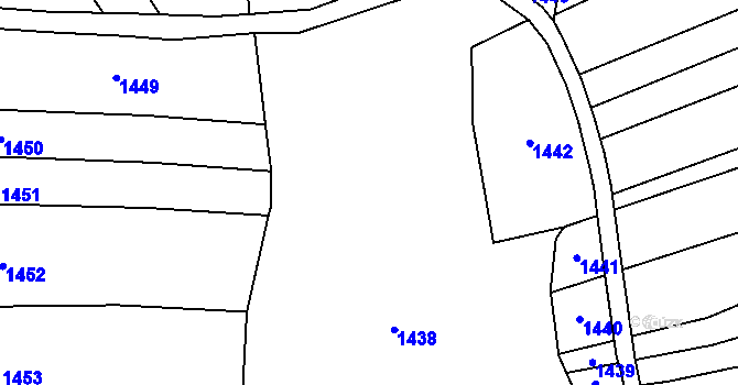 Parcela st. 515/2 v KÚ Roučkovice, Katastrální mapa