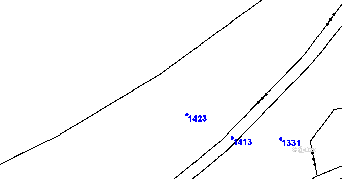Parcela st. 537/1 v KÚ Roučkovice, Katastrální mapa