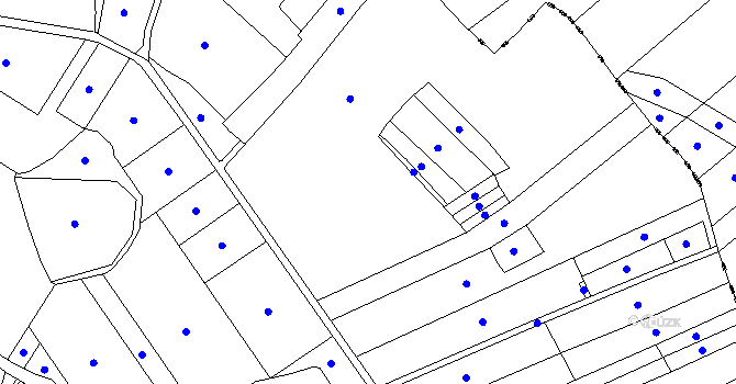 Parcela st. 573/3 v KÚ Roučkovice, Katastrální mapa