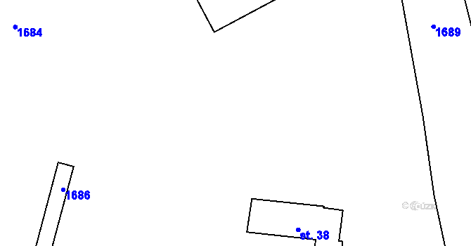 Parcela st. 934/11 v KÚ Roučkovice, Katastrální mapa