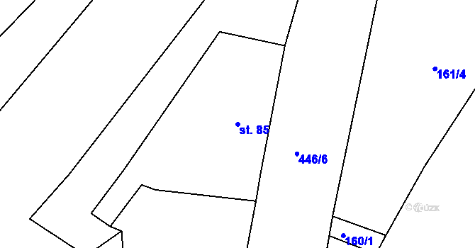 Parcela st. 85 v KÚ Roudná nad Lužnicí, Katastrální mapa