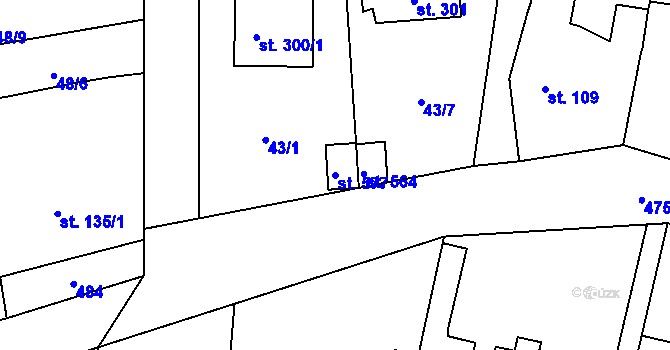 Parcela st. 577 v KÚ Roudná nad Lužnicí, Katastrální mapa