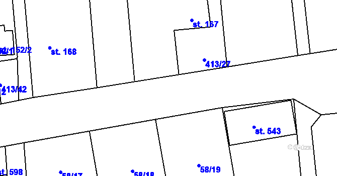 Parcela st. 49/7 v KÚ Roudná nad Lužnicí, Katastrální mapa