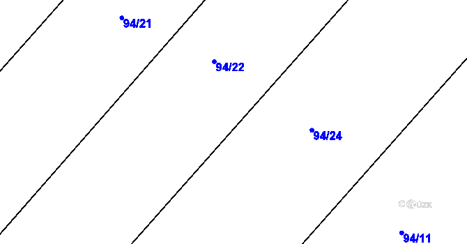 Parcela st. 94/46 v KÚ Roudná nad Lužnicí, Katastrální mapa