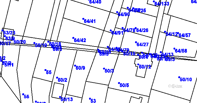 Parcela st. 59/5 v KÚ Vidov, Katastrální mapa