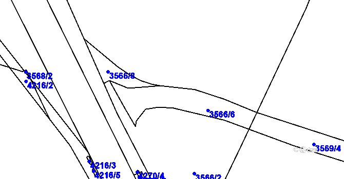 Parcela st. 3566/7 v KÚ Roudnice nad Labem, Katastrální mapa