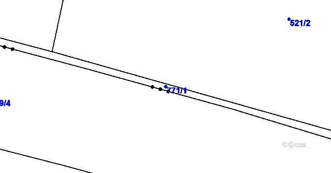 Parcela st. 771/1 v KÚ Vrbka u Roudníčku, Katastrální mapa