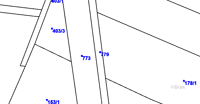 Parcela st. 779 v KÚ Vrbka u Roudníčku, Katastrální mapa