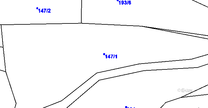 Parcela st. 147/1 v KÚ Vrbka u Roudníčku, Katastrální mapa