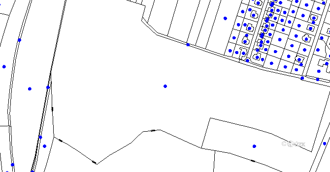 Parcela st. 72 v KÚ Roudnička, Katastrální mapa