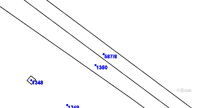 Parcela st. 587/8 v KÚ Rouchovany, Katastrální mapa