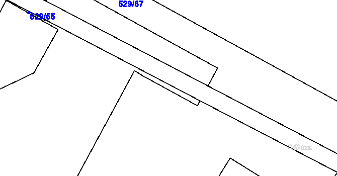 Parcela st. 529/61 v KÚ Rouchovany, Katastrální mapa