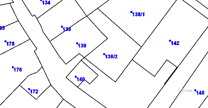 Parcela st. 138/2 v KÚ Šemíkovice, Katastrální mapa