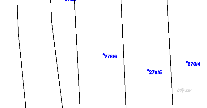 Parcela st. 278/6 v KÚ Bolkov u Roupova, Katastrální mapa