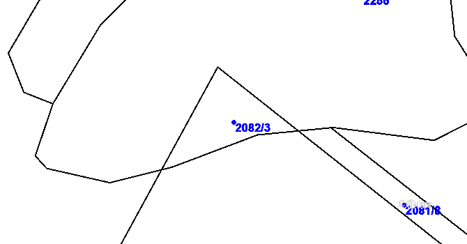 Parcela st. 2082/3 v KÚ Roupov, Katastrální mapa