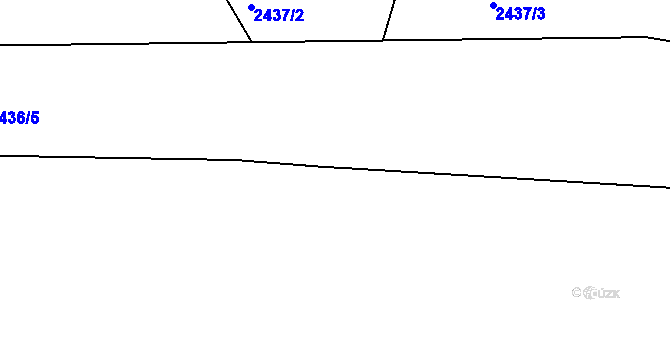 Parcela st. 2438/18 v KÚ Rousínov u Vyškova, Katastrální mapa