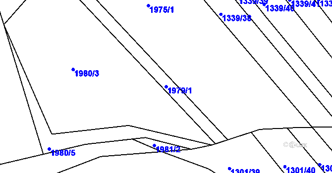 Parcela st. 1979/1 v KÚ Rousínov u Vyškova, Katastrální mapa