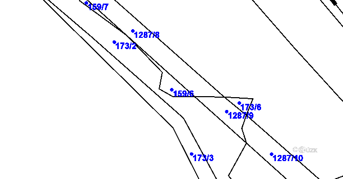 Parcela st. 159/6 v KÚ Rouské, Katastrální mapa