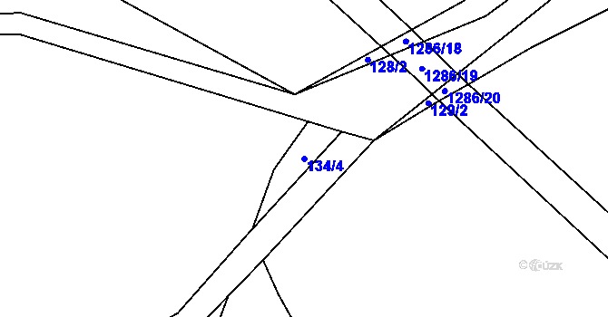 Parcela st. 134/4 v KÚ Rouské, Katastrální mapa