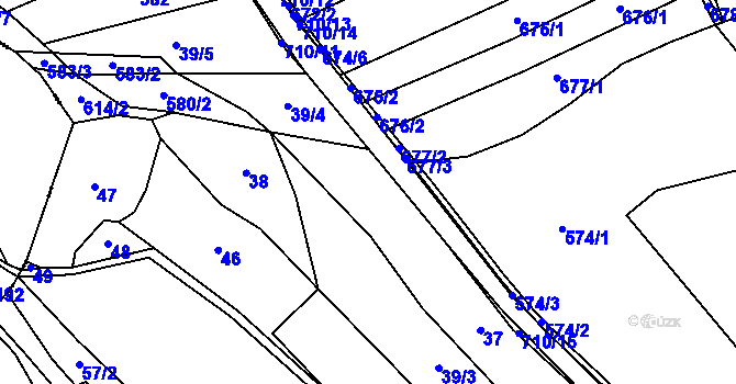 Parcela st. 39 v KÚ Rousměrov, Katastrální mapa