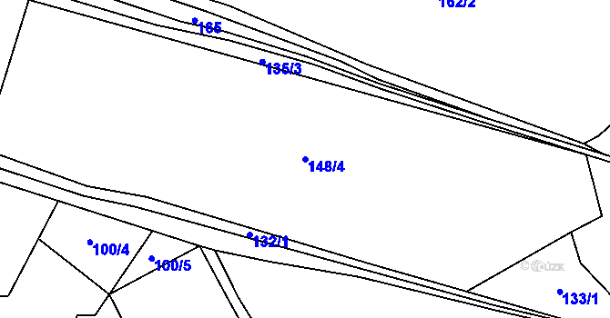 Parcela st. 148/4 v KÚ Malé Tresné, Katastrální mapa