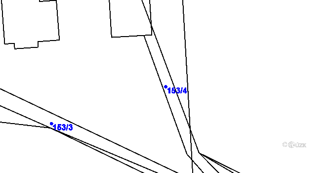 Parcela st. 153/4 v KÚ Malé Tresné, Katastrální mapa